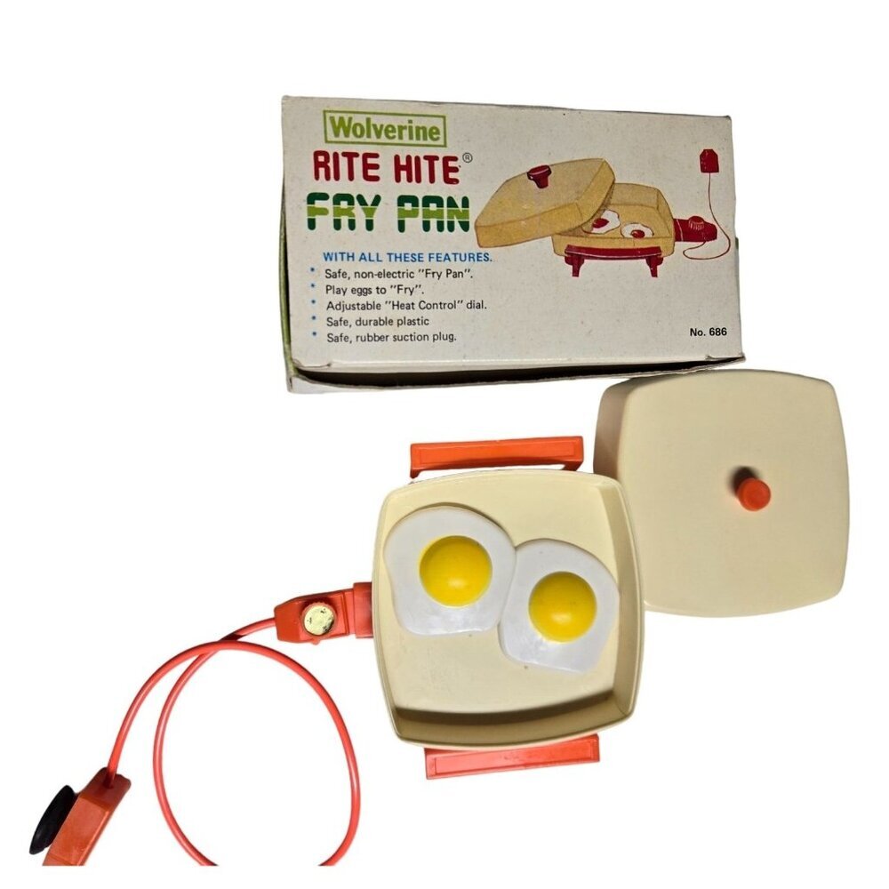 Wolverine Rite Hite Fry Pan Toy With‎ Box Childs Vintage Toy